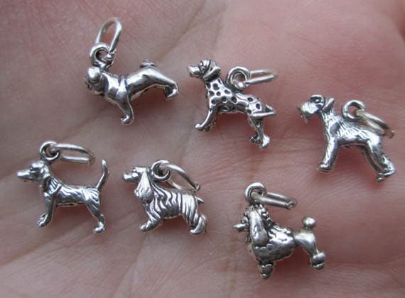 Dog Breed - Poodle Charm Sterling Silver Dog Breed - Poodle Charm Sterling Silver