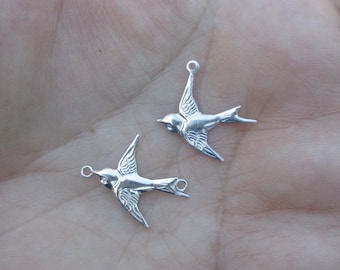 Sterling Silver Bird Charms(You choose the Quantity)