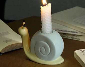 Cartoon slak kaarshouder,thuis desktop decoratief, verjaardagscadeau, keramische verjaardagskaarsen, verjaardagskaarsen dieren, dieren verjaardagskaarsen