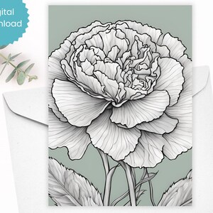 Cartão de felicitações para download, cartão em branco, cartão de agradecimento, cartão de aniversário, imprima seu próprio cartão, cartão para amantes de jardins, cartão em branco para impressão