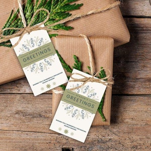 Étiquette-cadeau Joyeuses Fêtes : étiquettes des Fêtes imprimables (PDF)