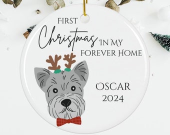 Personalized Pet Christmas Ornament: Ceramic Dog Keepsake