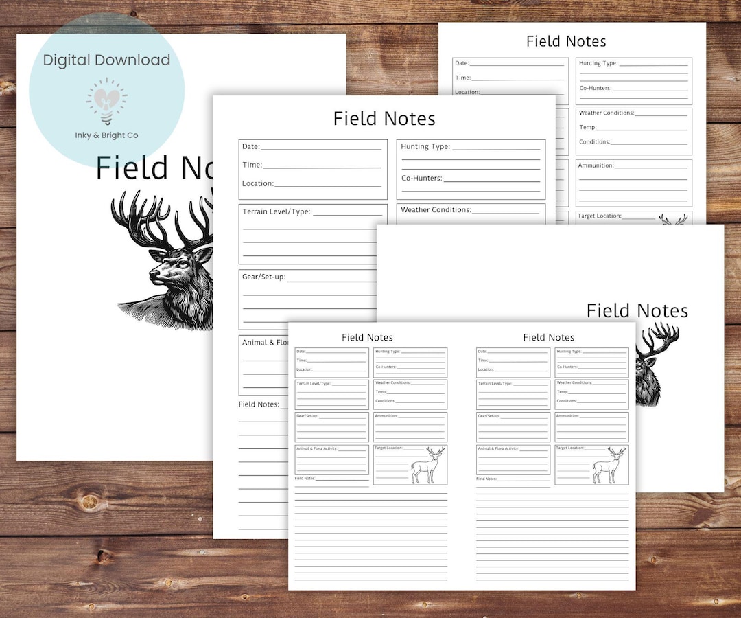 Free Hunting Roster Printable Hunting Log and Tracker, Digital Hunting Record (PDF) - Etsy