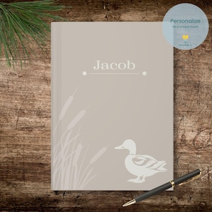 Diario de patos personalizado, diario de caza, cuaderno de caza de patos, registro de cazador de patos, libro de caza familiar, regalo de caza, cuaderno de campo