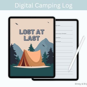Camping Trip Log Journal: Camper, Zelt, Wohnwagen Tagebuch (PDF Download A5/US Letter Size)