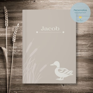 Diario de caza de patos, diario de caza, cuaderno de caza de patos, diario de caza de patos, libro de caza familiar, regalo de caza, equipo de caza, cazador de patos