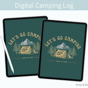 Camping Reise Tagebuch: Camperplatz & Camping Tagebuch (PDF Digital Download A5/US Letter Size)