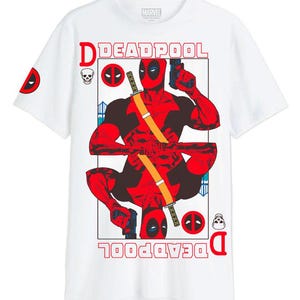 T-shirt oversize Marvel - Deadpool - Carte