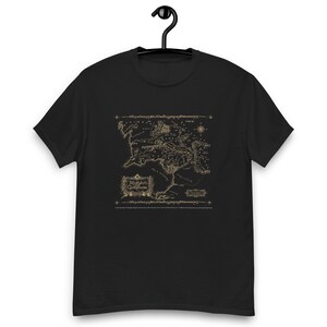 T-shirt Carte détaillée du Rohan et du Gondor Fantasy World