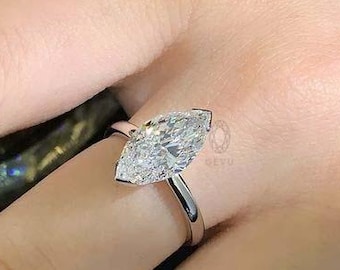 Marquise Lab Grown Diamond Ring IGI Certified  Solitaire Engagement Ring, Proposal Gift