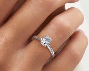 Oval Lab Grown Diamond, Solitaire Ring, IGI Certified, Mothers Day Gift,