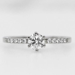 Lab Grown Diamond Solitaire Ring: 14k Gold Wedding, Anniversary Ring