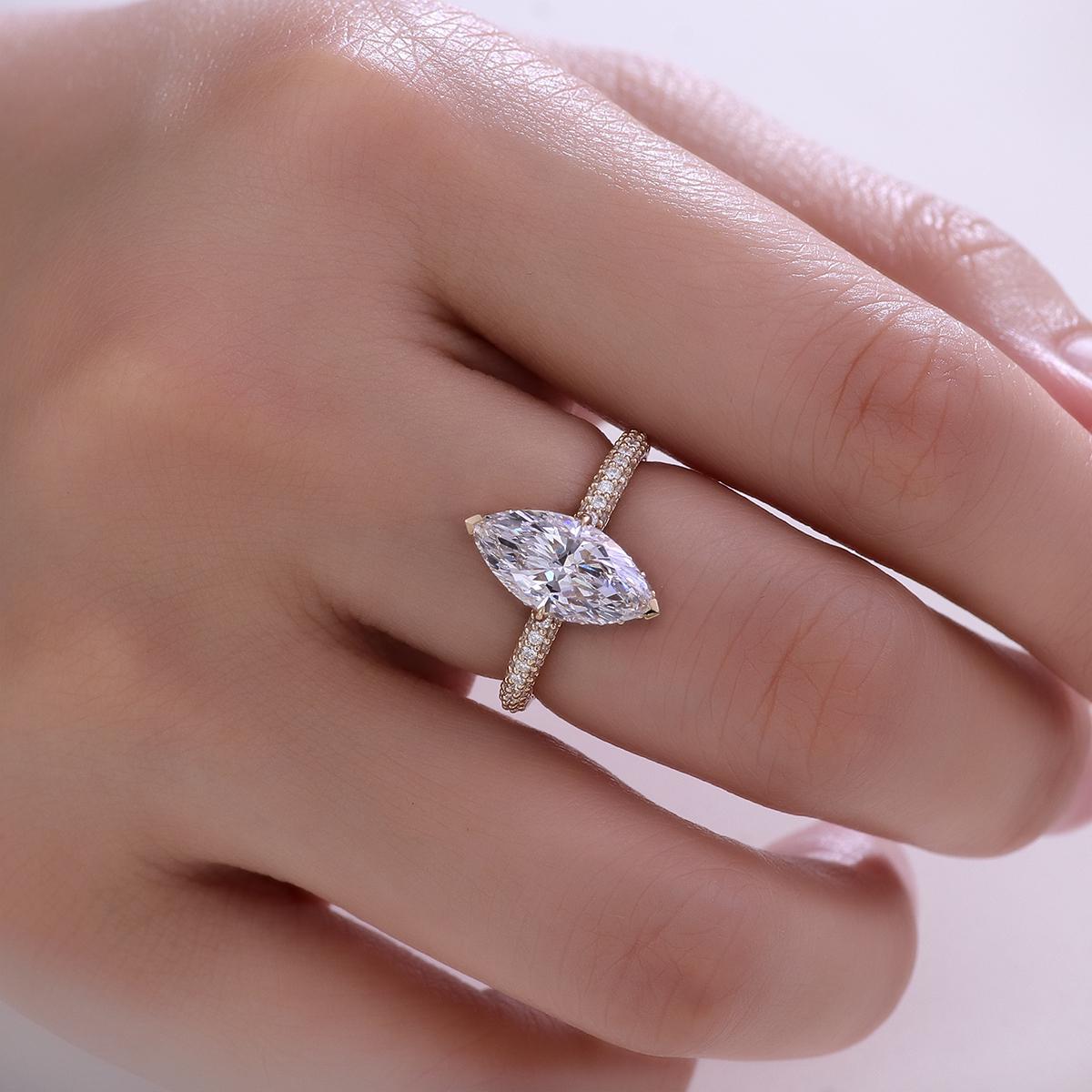 2.00ct E-VS1マーキスラカットダイヤモンド婚約指輪 2.00ct E-VS1 