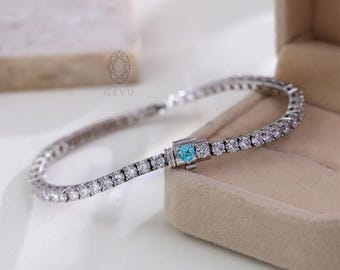 4.00Ct Round Cut Lab Grown Diamond Tennis Bracelet: White Gold