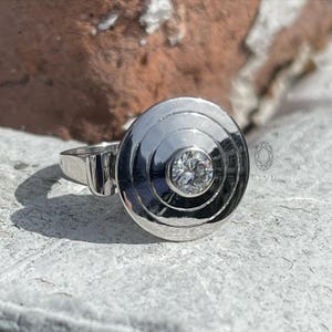 IGI Certified Lab Grown Diamond Ring: Vintage Art Deco White Gold Engagement Ring