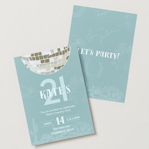 Disco Country Birthday Party Invitation