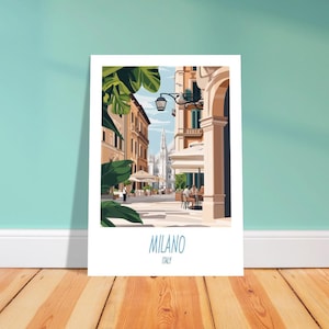 Milan Travel Poster | Italian Holiday | Milano Prints | Wedding Gift | Birthday Present | Wall Art Poster