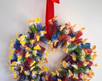 9" Jolly Rancher ® Candy Wreath – Handmade!