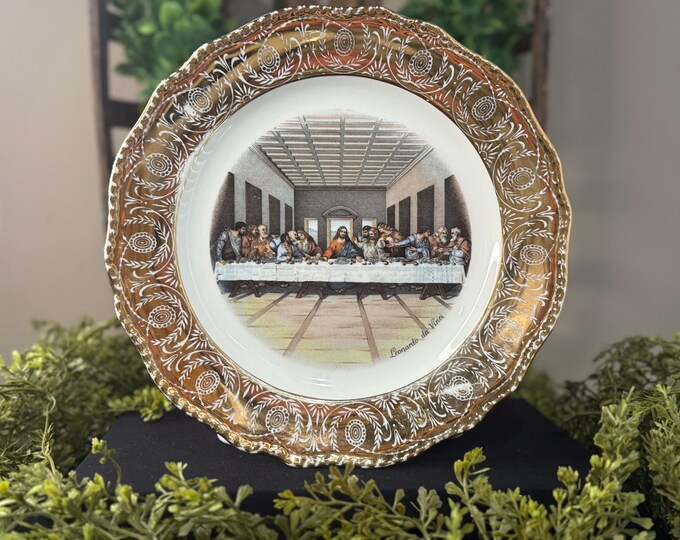 Vintage 22k gold Last Super plate