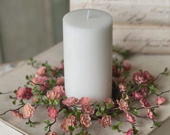 Quince Blooms Candle Ring | 9" |