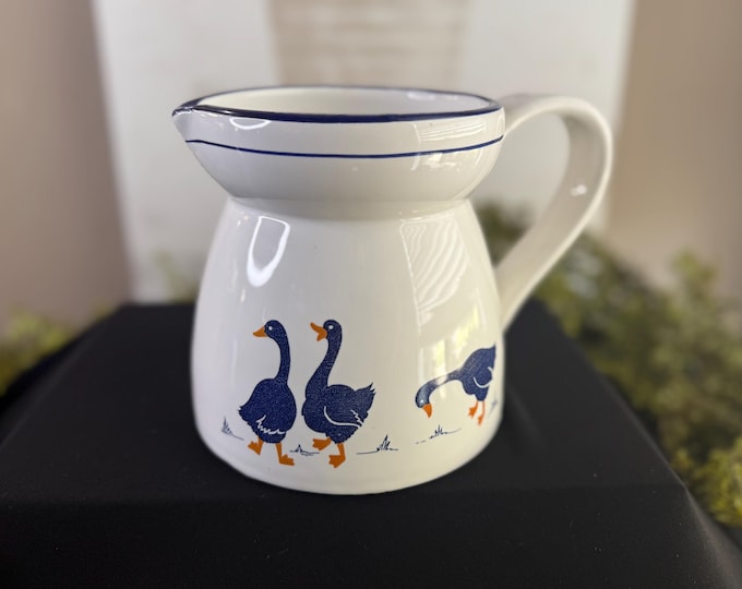 Vintage Rosenthal Netter white & blue geese large pitcher