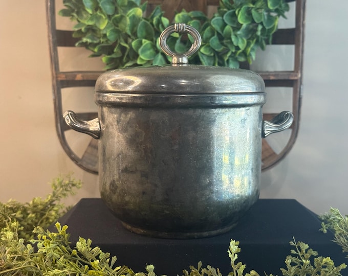 Vintage Silverplated Ice Bucket with Lid