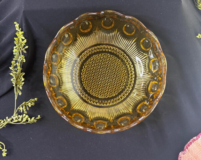 Vintage Bartlett Manhattan Honey Amber Serving Bowl