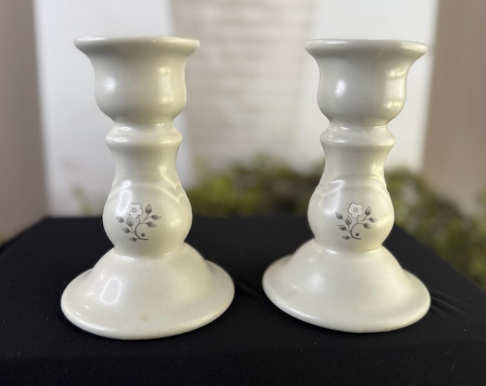 Pfaltzgraff heirloom candlestick candle holder pair