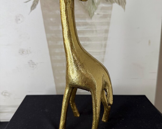 Brass MCM Giraffe Cast Figure Sculpture 9" tall