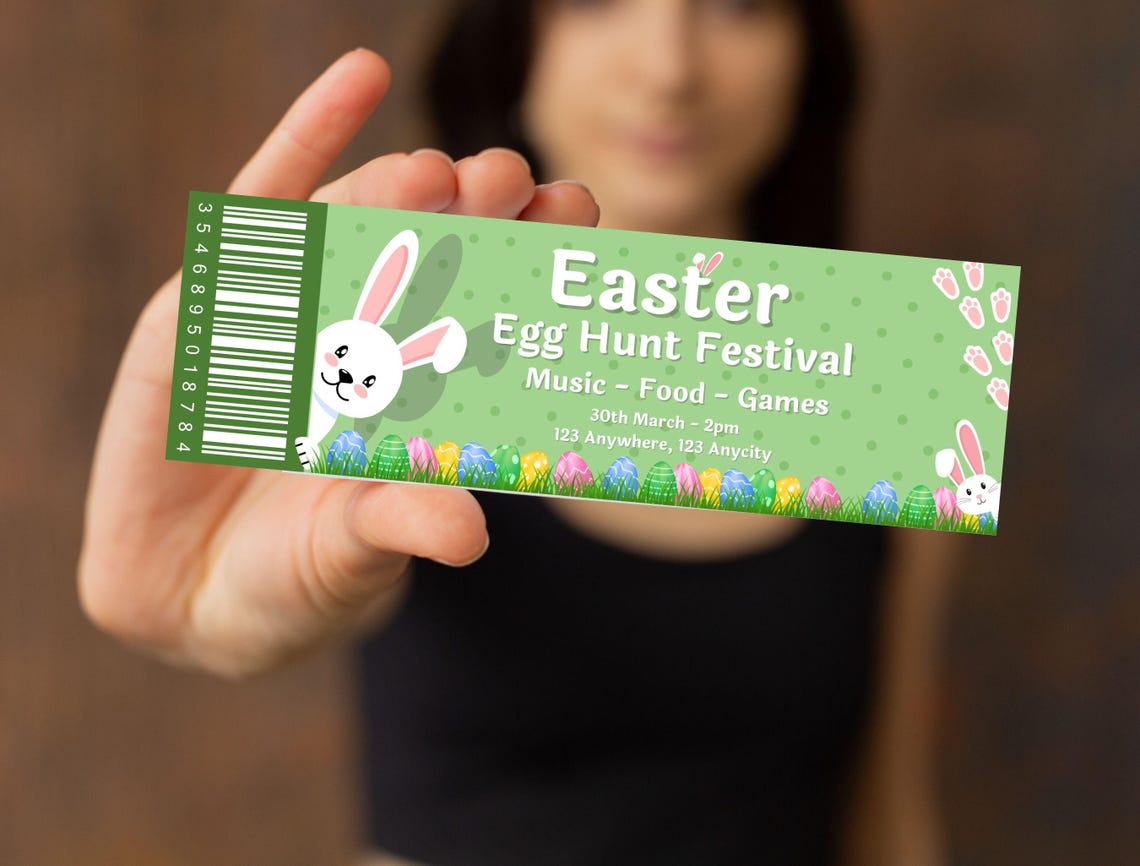 Editable Easter Egg Hunt Ticket, Custom Coupon (digital Download) - Etsy