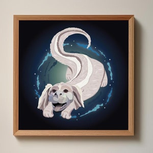 Falkor Luck Dragon Poster, Never Ending Story Movie Art, 80s Nostalgia