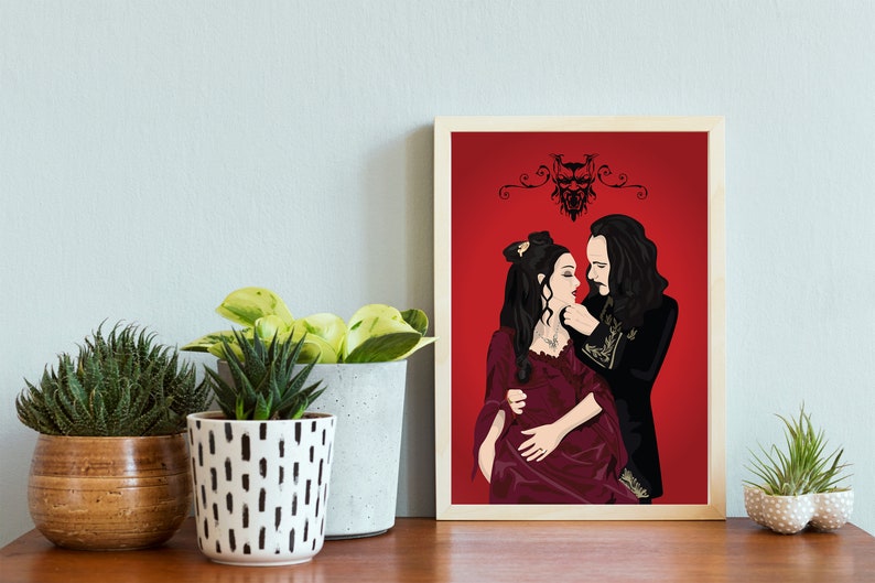 Impresión de Drácula, Drácula de Bram Stoker, póster de película de terror, arte de terror imagen 6