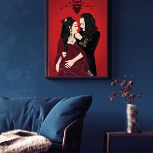 Impresión de Drácula, Drácula de Bram Stoker, póster de película de terror, arte de terror imagen 4