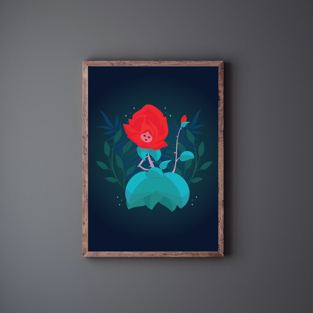 Red Rose Print, Alice in Wonderland Art, Home Decor - Etsy