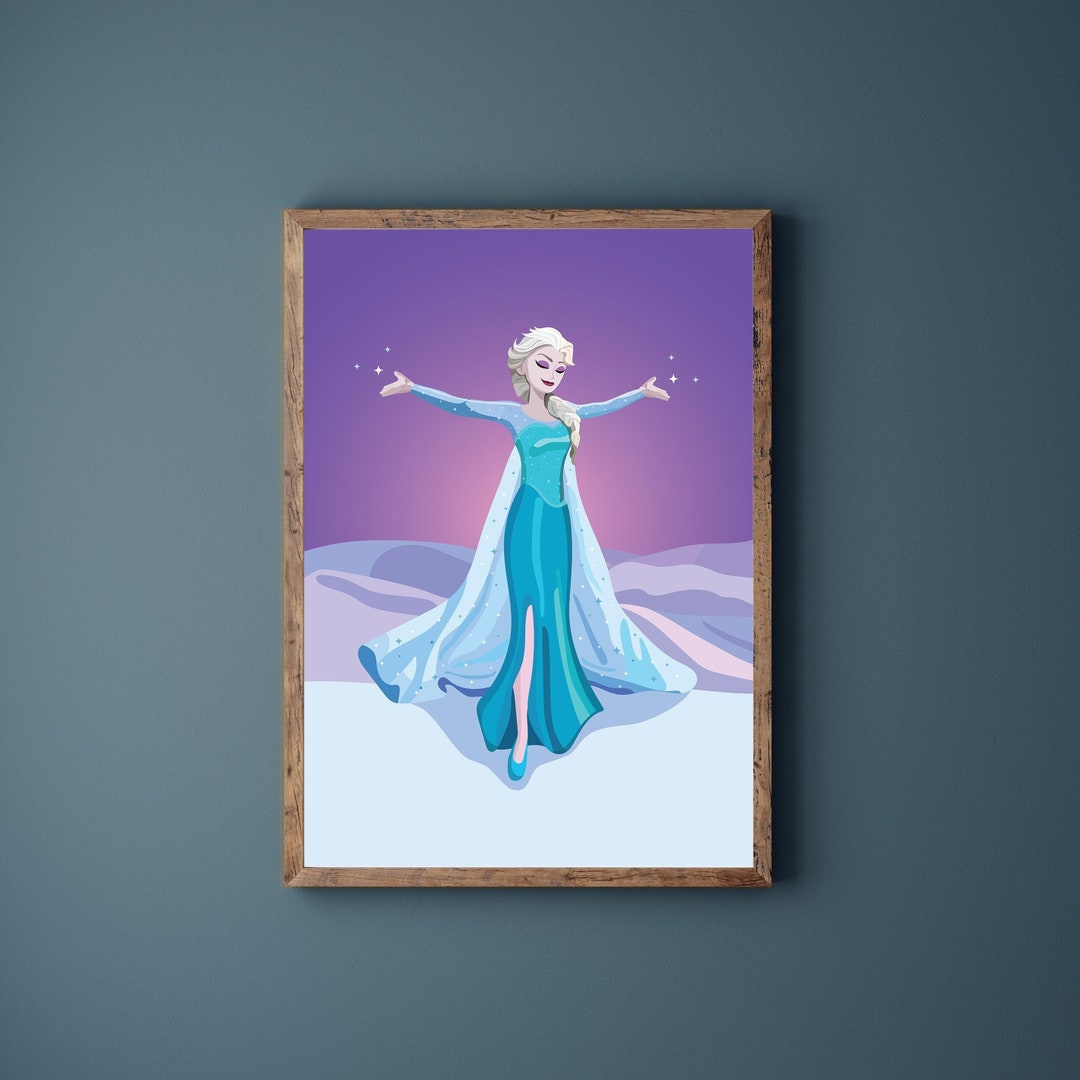 アナと雪の女王アートプリント】10cm単位 幅約109cm アナと雪の