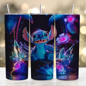 Stitch Tumbler Wrap | Stitch  20oz Cartoon Movie Tumbler | Watercolor Stitch Design PNG | Sublimation Tumbler Digital File