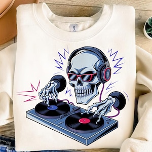 DJ Skull PNG: Urban Gamer Sublimation Design (Digital Download)