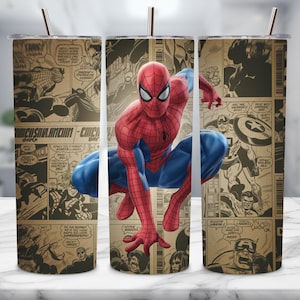Superhero Tumbler Wrap: Comic Game Characters (Digital Download PNG File)