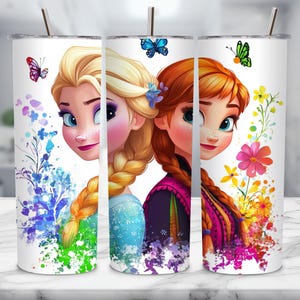 Princess Cartoon 20oz Tumbler Sublimation Design (Digital Download)