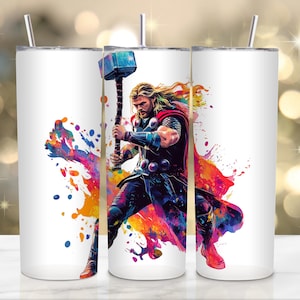 Emballage de gobelet super-héros : design de héros de bande dessinée, gobelet mince 20 oz (téléchargement numérique)