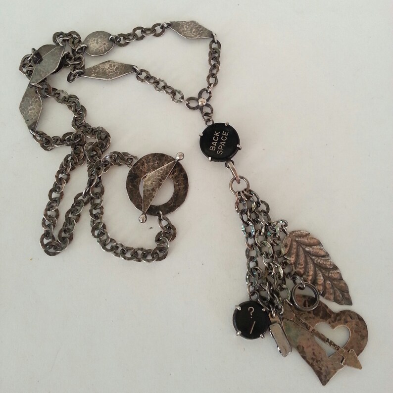 Typewriter Key Long Necklace ~Back Space~