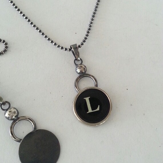 Sterling Silver InitialA Vintage-Style Pendant