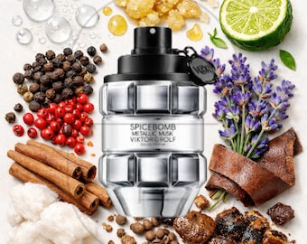 Spicebomb Metallic Musk | Viktor & Rolf | .5, 1, 2, 3, and 5 ml | Decants | Samples | Glass Vial Atomizer