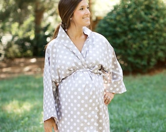Maternity Robe | Soft Cotton | Baby Shower Gift | Darling on Expecting Moms |