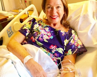 Bata quirúrgica para pacientes hospitalizados con chasquidos, un regalo reconfortante para estadías en el hospital, cirugía, mastectomía, tratamiento del cáncer, hospicio y recuperación