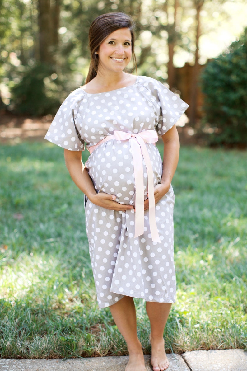 Maternity Robe Super Soft Cotton Darling on Expecting Moms Etsy