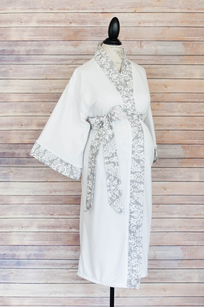 fleece maternity robe