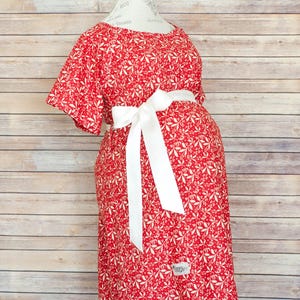 Maternity Hospital Delivery Gown - Snaps for Breastfeeding, Skin to Skin, and Epidural - Perfect Baby Shower Gift - Janey