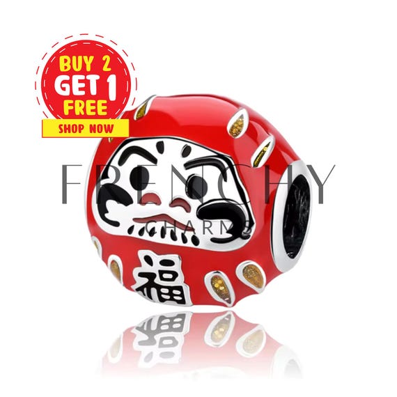 アクセサリー Red Daruma Doll Charm Red Daruma Charm - Etsy