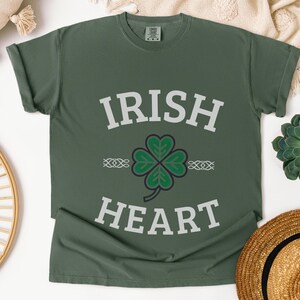 Irish Heart St Paddy&#39;s Day Shamrock Comfort Colors® TShirt, St Patricks Celebrations shirt, Retro group matching four leaf clover tee
